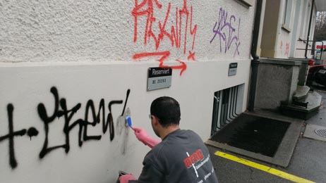 Graffitientfernung bei Arag AG in Bern